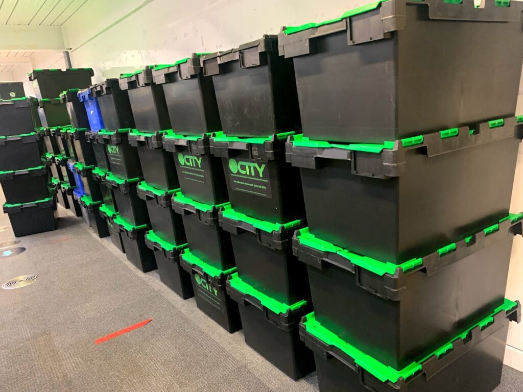stacked boxes